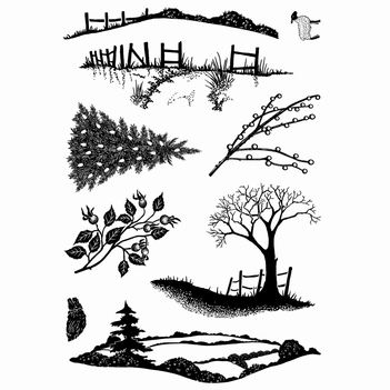 Card-io Clear Stamp Peaceful Panorama CDCCSTPEA-01