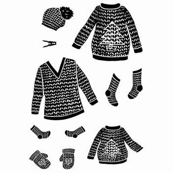 Card-io Clear Stamp Winter Wash Line CDCCSTWIN-17