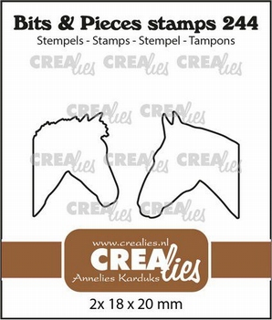 Crealies Clear Stamp Bits & Pieces Horse Heads CLBP244