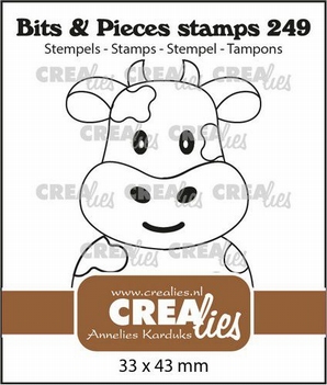Crealies Clear Stamp Bits & Pieces Cow CLBP249