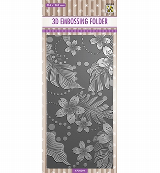 Nellie Snellen 3D Embossing Folder Leaves & Flowers EF3D050