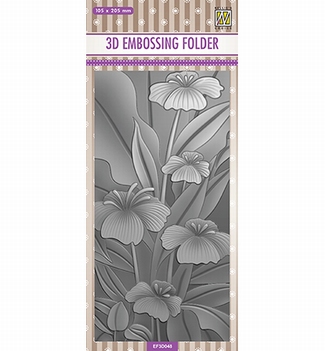Nellie Snellen 3D Embossing Folder Lillies EF3D048