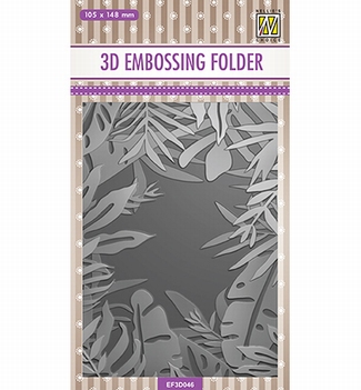 Nellie Snellen 3D Embossing Folder Tropical Leaves EF3D046