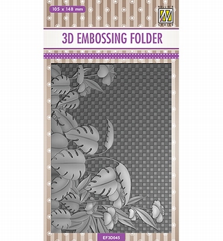 Nellie Snellen 3D Embossing Folder Monstera EF3D045