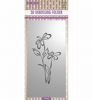 Nellie Snellen 3D Embossing Folder Flower EF3D040