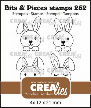 Crealies Clear Stamp Bits & Pieces Bunnies CLBP252