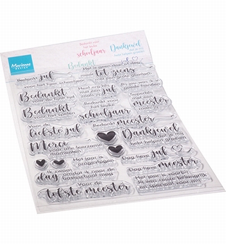 Marianne Design clear stamp Juffen & Meesters CS1096