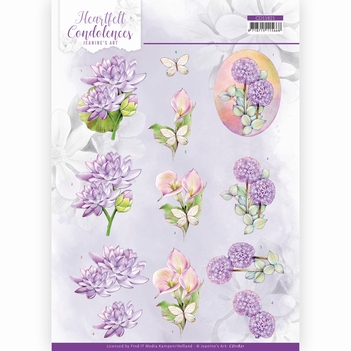 Jeanine's Art Knipvel Heartfelt Condolences - Purple CD11821