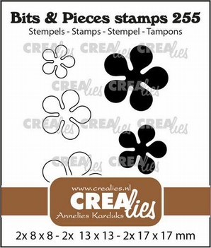 Crealies Clear Stamp Bits & Pieces Flowers CLBP255