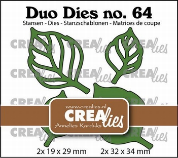 Crealies Duo Dies nr. 64 Leaves  CLDD64