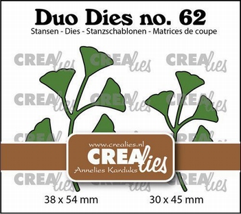 Crealies Duo Dies nr. 62 Leaves CLDD62