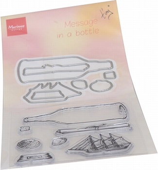 Marianne Design Stempel + Snijmal Message in Bottle TC0896
