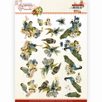 Precious Marieke knipvel Flowers & Friends - Blue CD11772