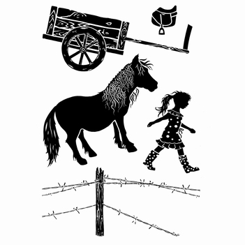 Card-io Clear Stamp Pony Trek CDCCSTPON-01