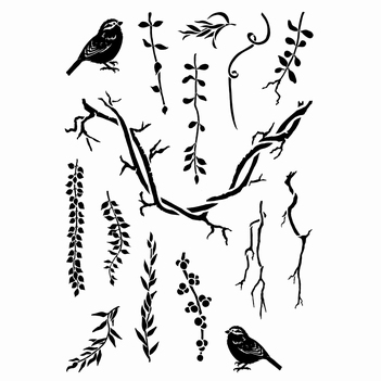 Card-io Clear Stamp Vines and Verdure CDCCSTVIN-03