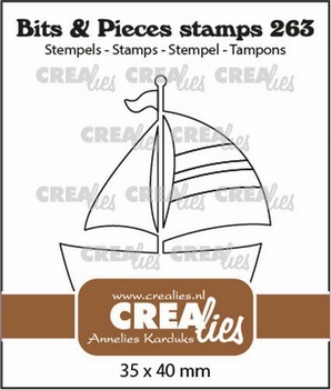 Crealies Clear Stamp Bits & Pieces Sailing Boat CLBP263