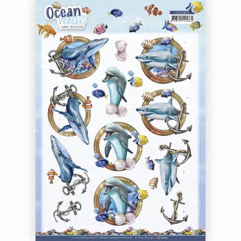 Amy Design knipvel Ocean Wonders - Shark CD11809