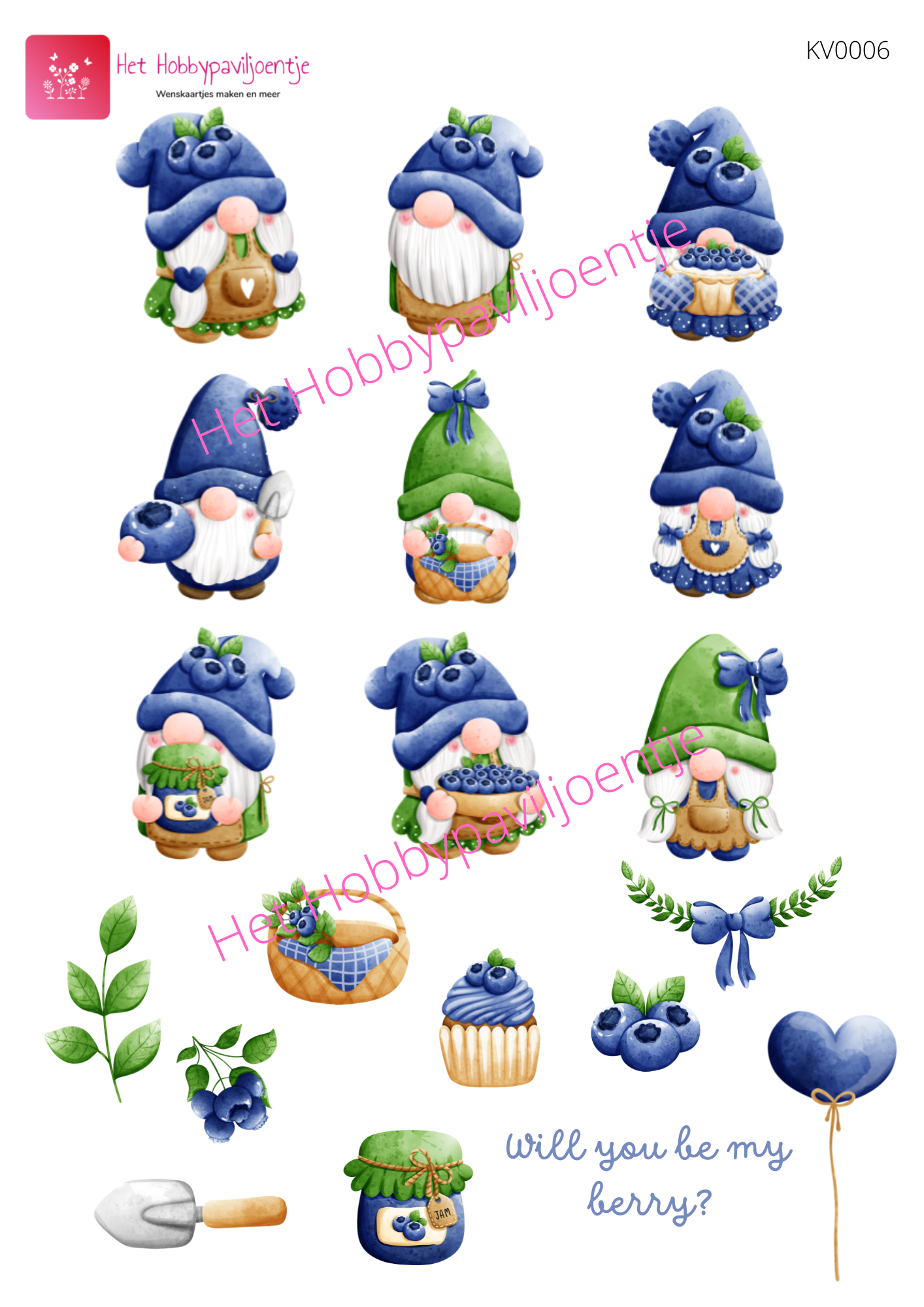 Knipvel Blueberry Gnomes KV0006