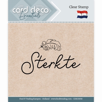 Card Deco Clear Stamp Sterkte CDECS058