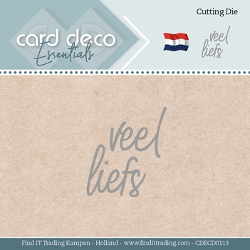 Card Deco Snijmal Veel Liefs CDECD0113
