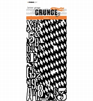Studio Light Mask Stencil Grunge Letter SL-GR-MASK110