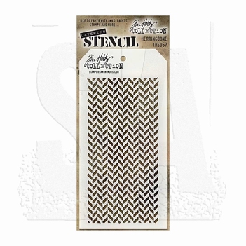 Stampers Anonymous Layering Stencil Herringbone THS057