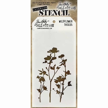 Stampers Anonymous Layering Stencil Wildflower THS035