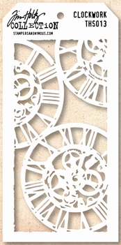 Stampers Anonymous Layering Stencil Clockwork THS013