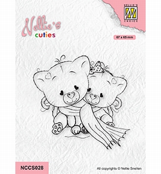 Nellie Snellen Clear Stamp Cuties Cosily under Scarf NCCS028