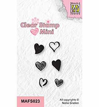 Nellie Snellen Mini Clear Stamp Hearts MAFS023