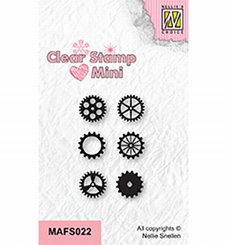 Nellie Snellen Mini Clear Stamp Cogwheels MAFS022