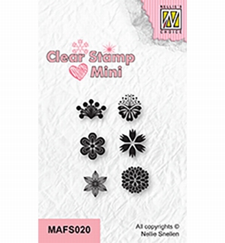 Nellie Snellen Mini Clear Stamp Flowers MAFS020