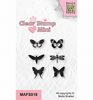 Nellie Snellen Mini Clear Stamp Butterflies MAFS018