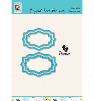 Nellie Snellen Stamp & Die Text Frame Hoera LTCSF005