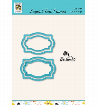 Nellie Snellen Stamp & Die Text Frame Bedankt LTCSF001