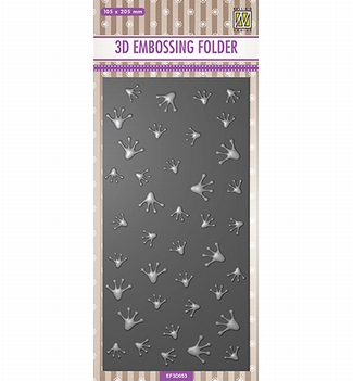 Nellie Snellen 3D Embossing Folder Frog Footprint EF3D053