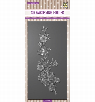 Nellie Snellen 3D Embossing Folder Slimline Blossom EF3D060