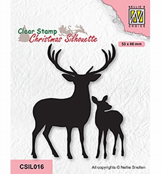 Nellie Snellen Silhouette Clear Stamp Deer CSIL016
