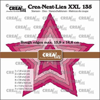 Crea-Nest-Lies set Snijmal Star Rough Edges CLNestXXL135