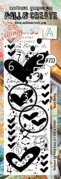 AALL & Create Clear Stamp Heart Medley AALL-TP-732*