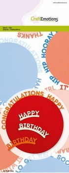 Craft Emotions Snijmal Create Text Circles EN 115633/1310*