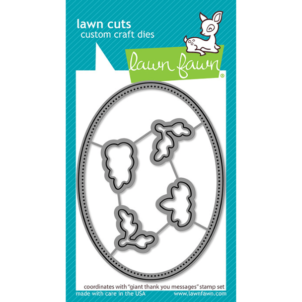 Lawn Fawn Snijmal Giant thank You Messages LF2936