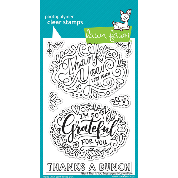 Lawn Fawn Clear Stamp Giant Thank you Messages LF2935