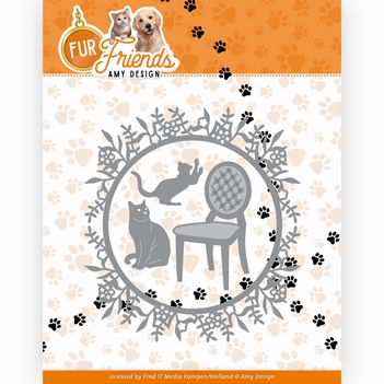 Amy Design Snijmal Fur Friends - Cat Circle ADD10284