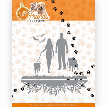 Amy Design Snijmal Fur Friends - Walking the Dog ADD10283