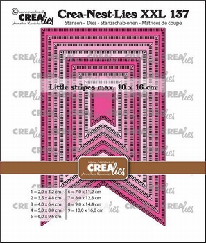 Crea-Nest-Lies set Snijmal Fishtale Stripes CLNestXXL137