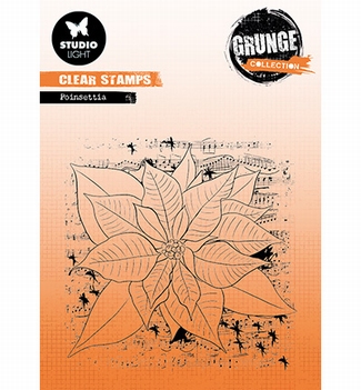 Studio Light Clear Stamp Grunge Poinsettia SL-GR-STAMP319