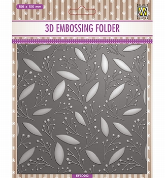 Nellie Snellen 3D Embossing Folder Leaves EF3D062