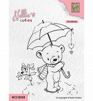 Nellie Snellen Clear Stamp Cuties Umbrella NCCS038