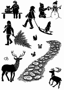 Card-io Clear Stamp Winter Trail CDCCSTWIN-20